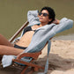 Women’s Lightweight Waffle Spa Robe with Shawl Collar