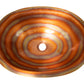 19" Oval Hammered Copper Bathroom Sink