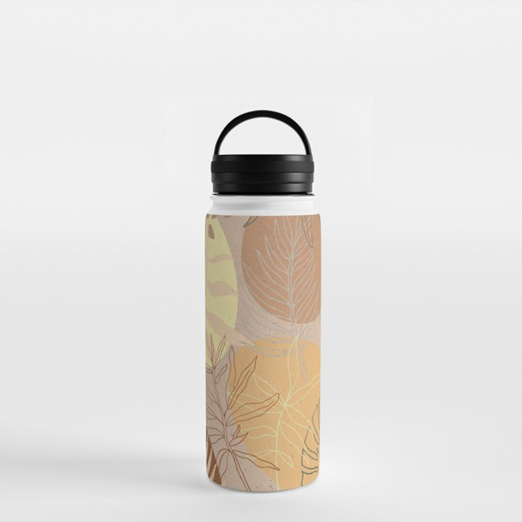 Orange Terracotta Handle Lid Water Bottle