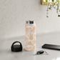 Light Orange Floral Handle Lid Water Bottle