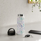 Purple & Green Butterfly Handle Lid Water Bottle