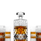 The Whiskey Decanter Gift Set With 4 Whisky Glasses & Handcrafted Whiskey Chilling Stones